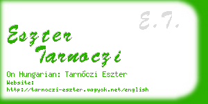 eszter tarnoczi business card